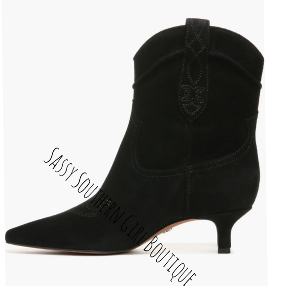 ⭐🆕Sam Edelman black suede western bootie - Picture 10 of 14